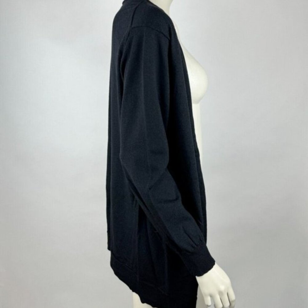Eileen Fisher Wool Open Front‎ Cardigan Women L EUC Lightweight Stretch Sweater - Picture 5 of 11